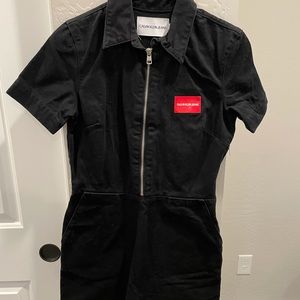 Calvin Klein collared utility dress